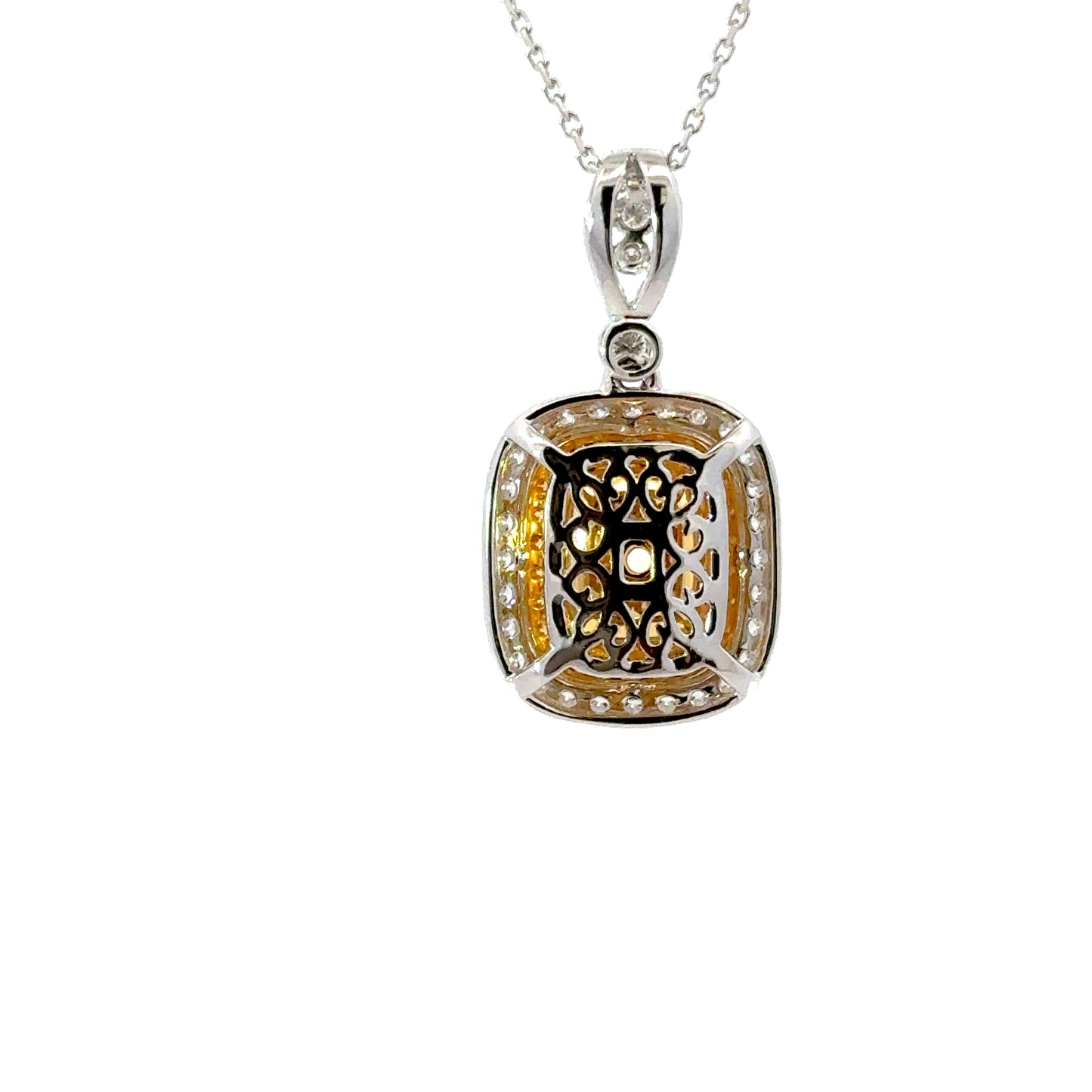 Elegant GIA Fancy Yellow Diamond Pendant