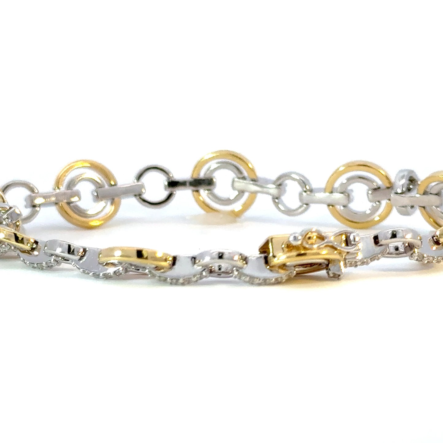 Elegant Two-Tone 18K gold and diamonds Bracelet
