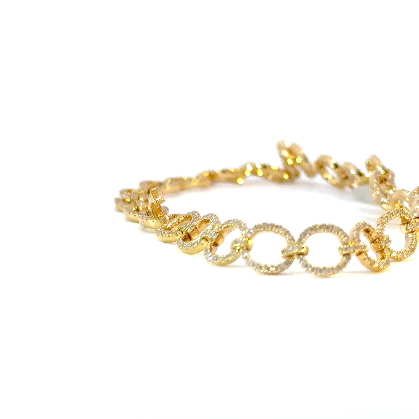 Elegant 18K Gold and natural diamonds Bracelet