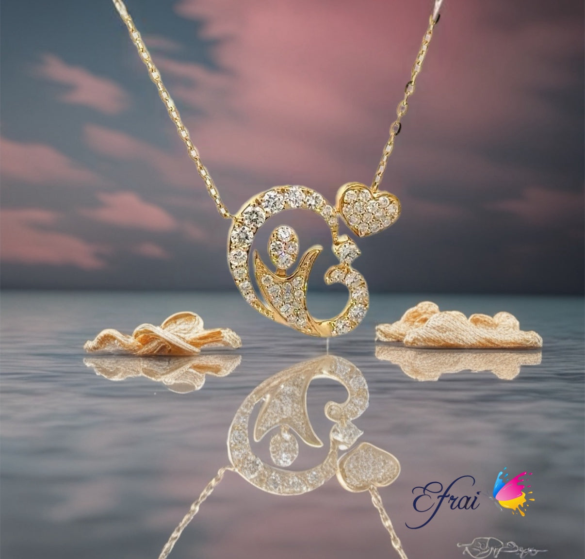 Mothers day diamonds necklace