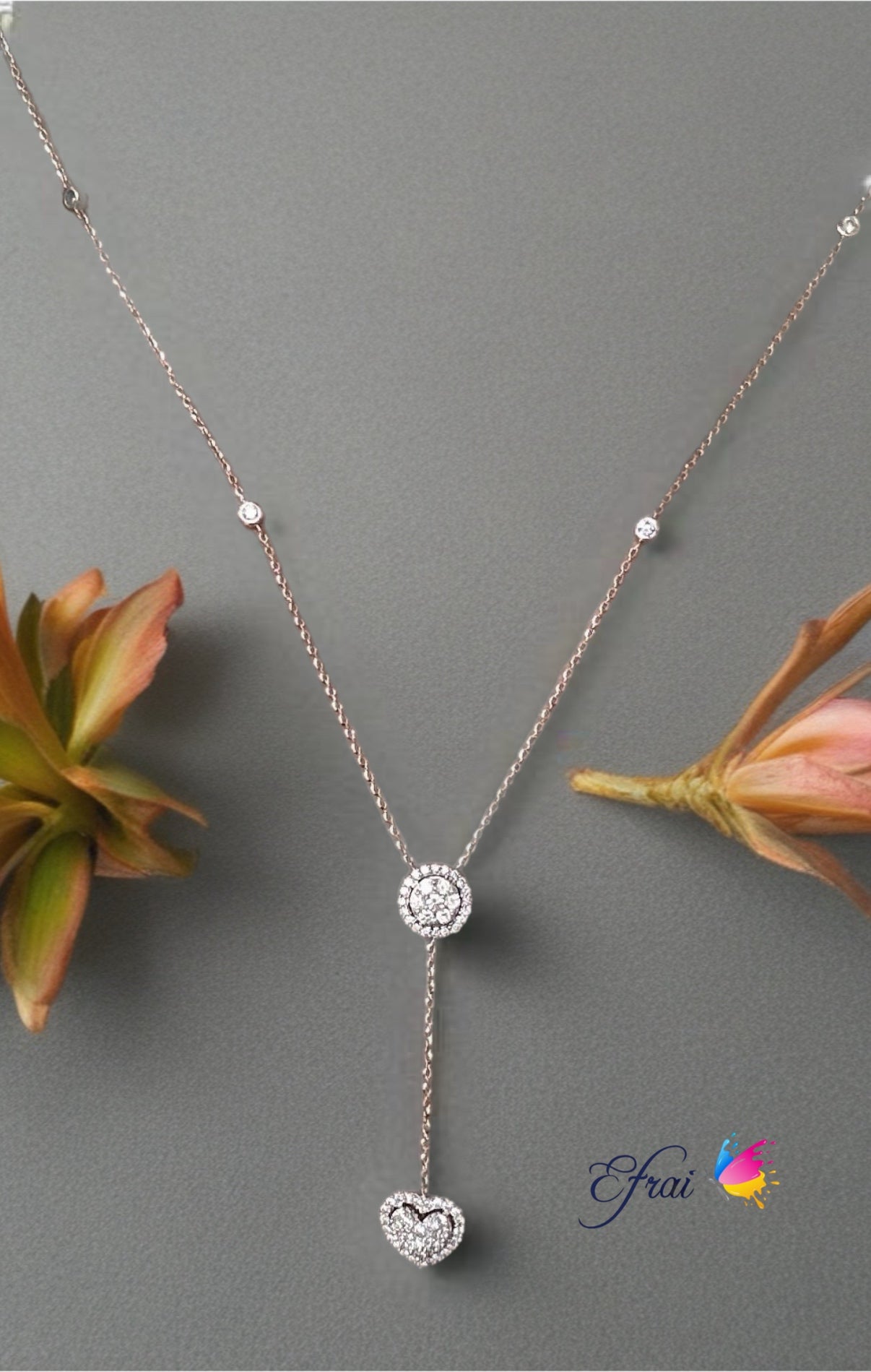 Gorgeous natural diamonds lariat necklace