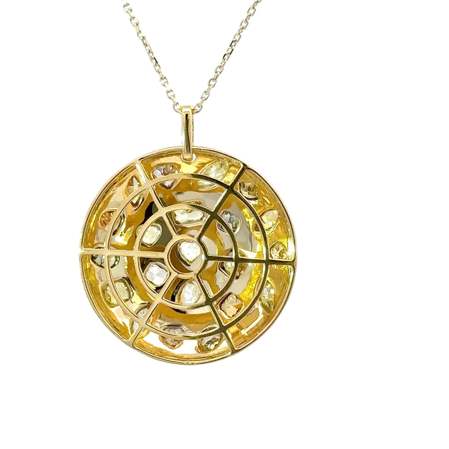 One of a kind natural fancy diamonds necklace