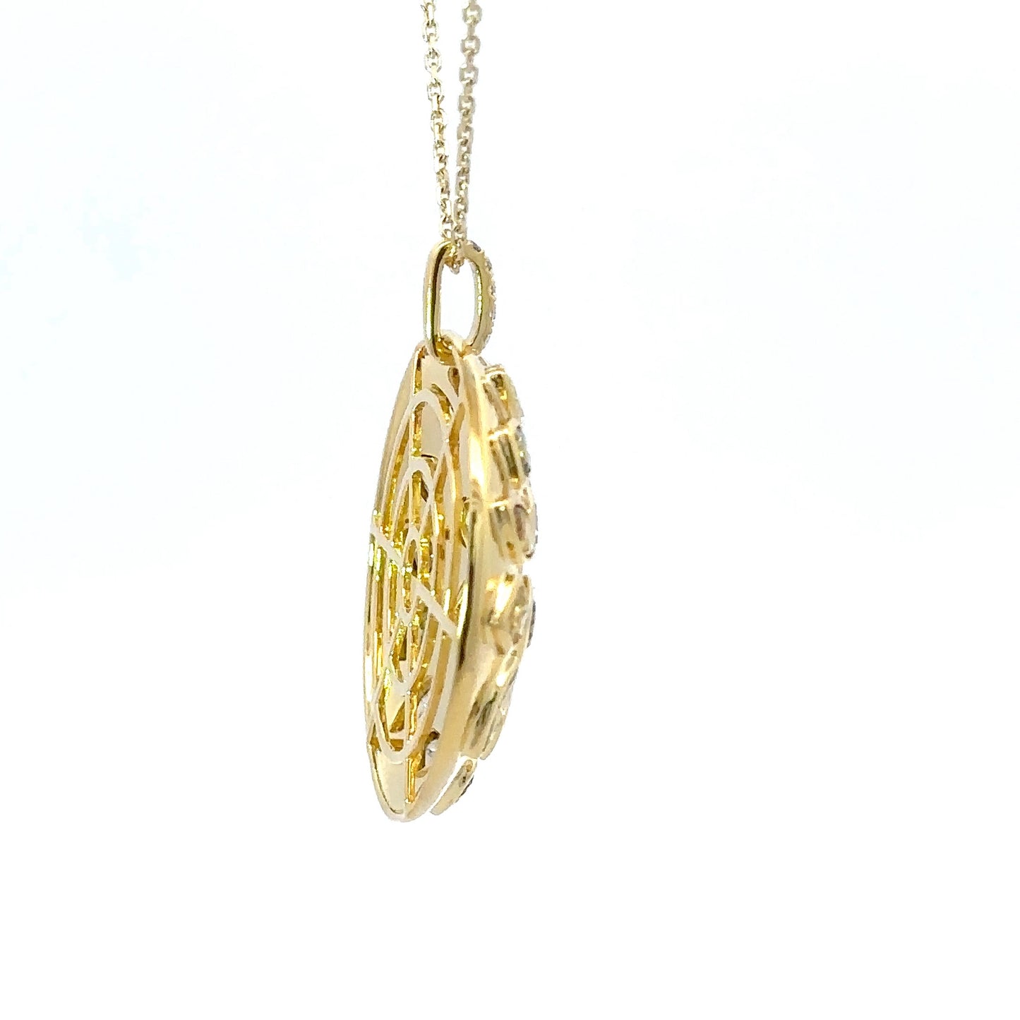 One of a kind natural fancy diamonds necklace