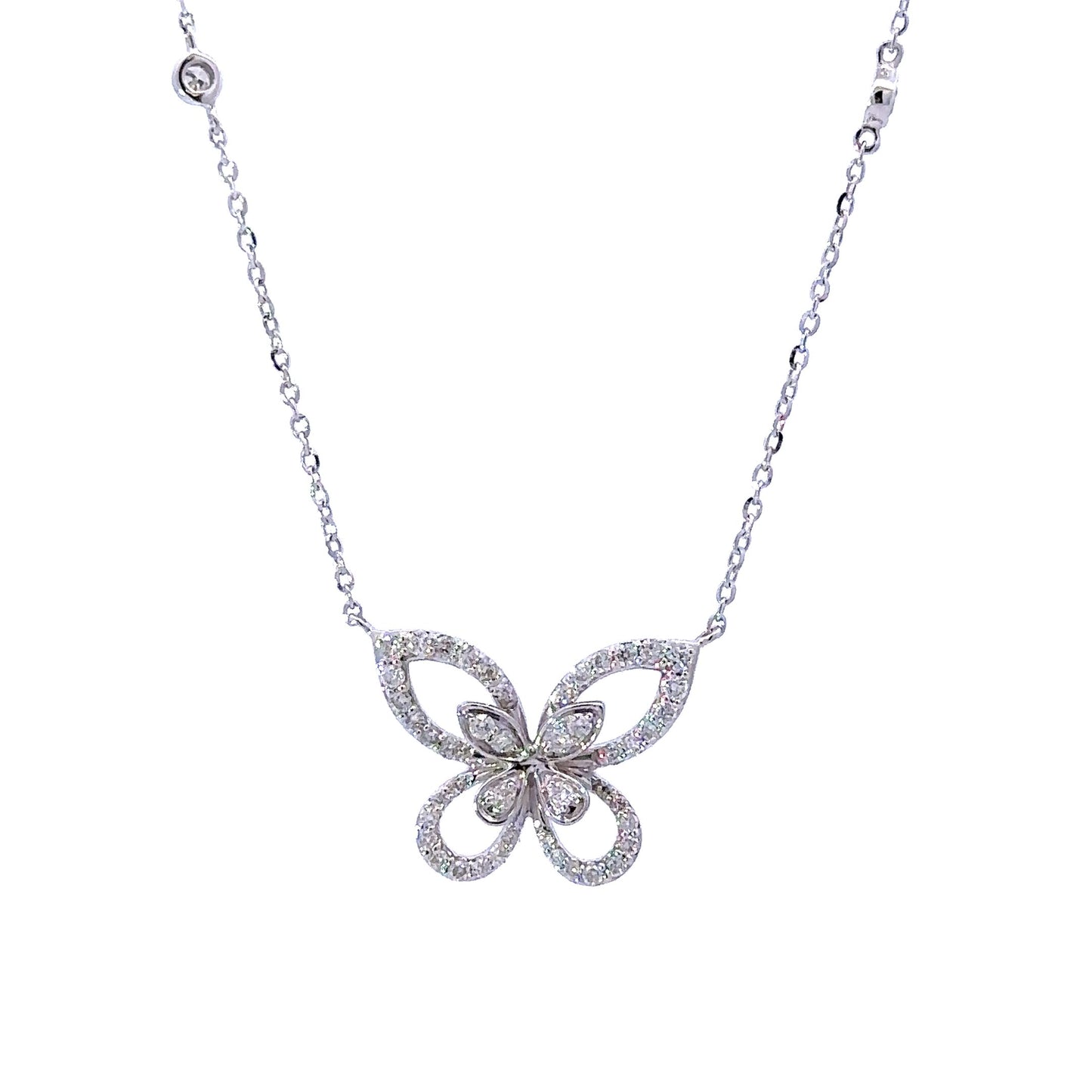 Gorgeous diamonds butterfly necklace