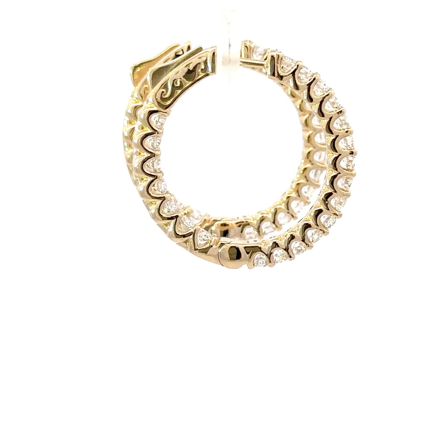 Gorgeous natural diamonds hoops earrings