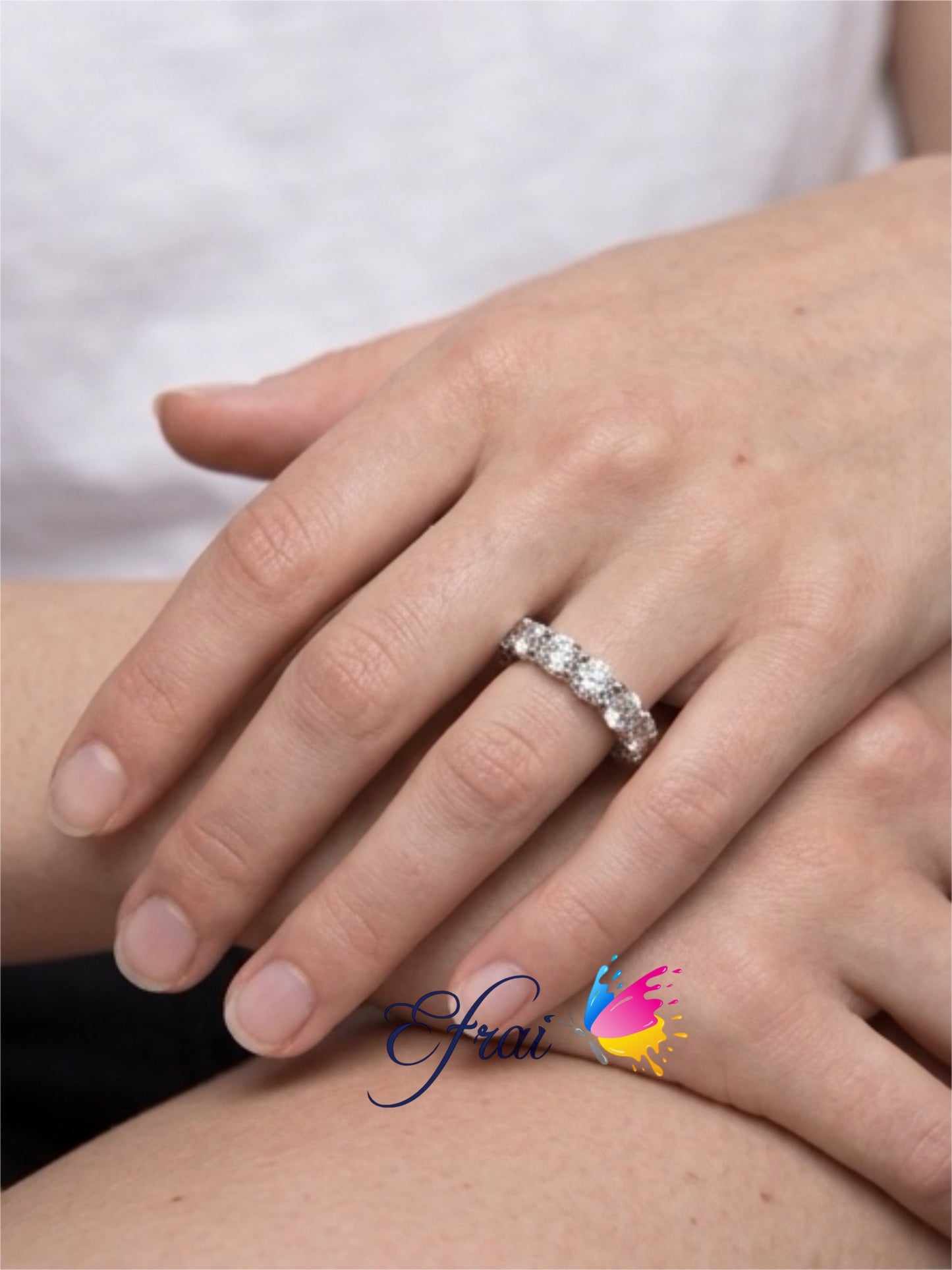 White Gold Eternity Ring with Round Brilliant Diamonds
