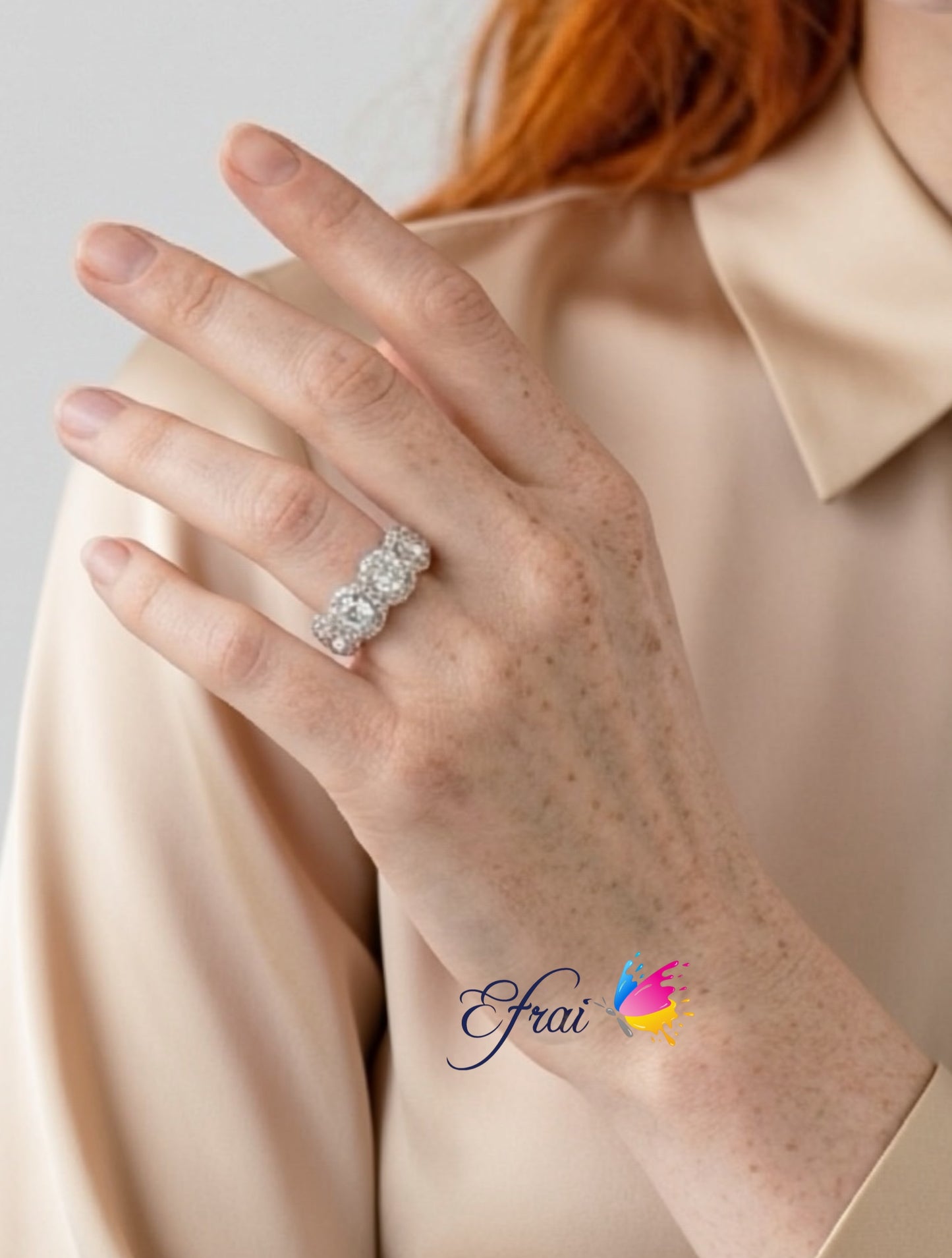 Gorgeous Eternity Ring with Natural Round Brilliant Diamonds