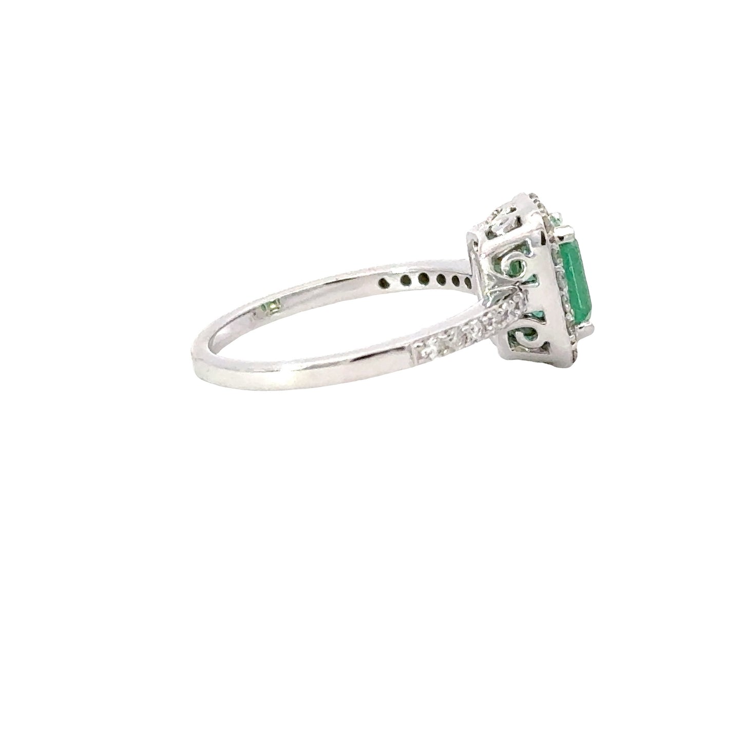 Emerald elegance diamond ring