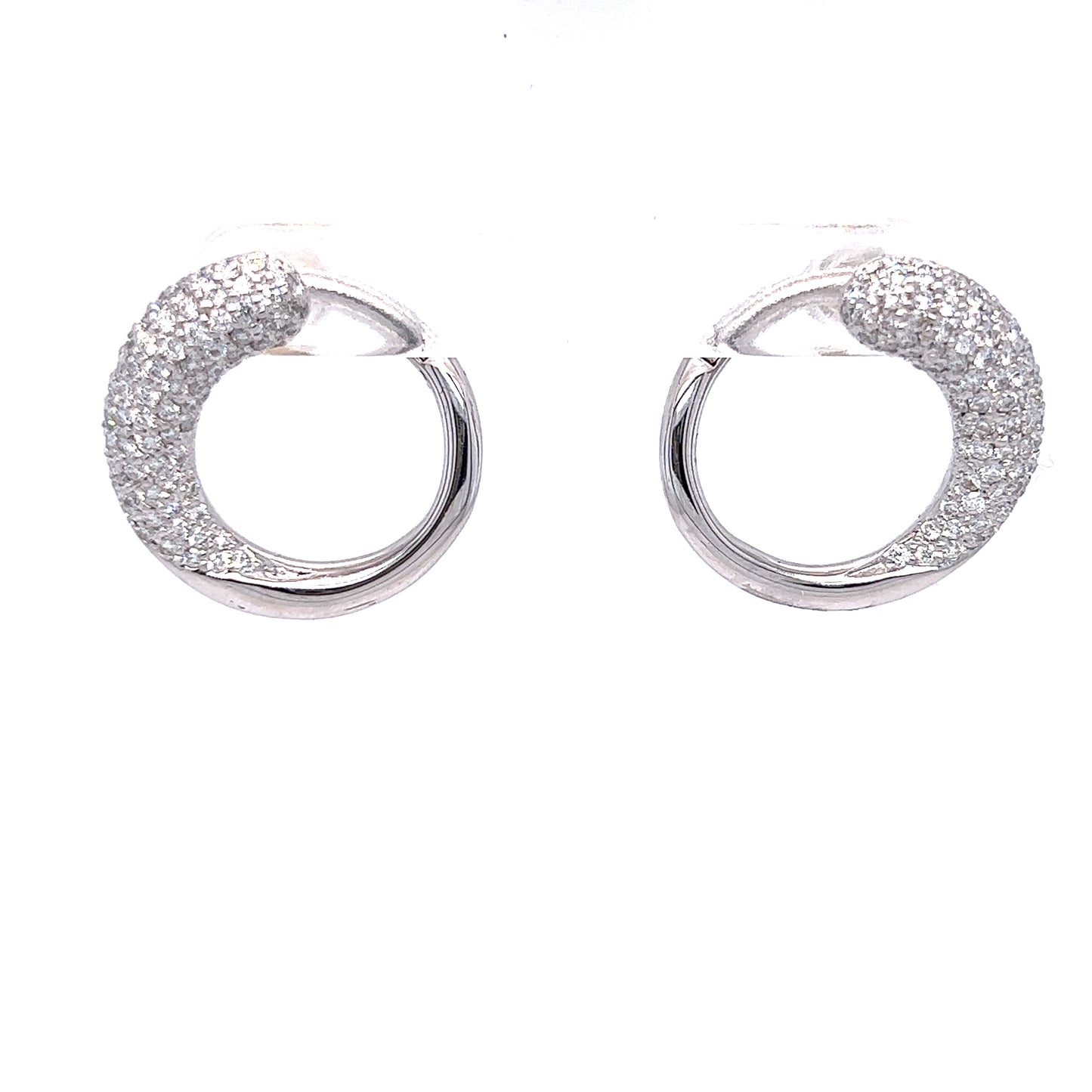 Diamond hoops earrings