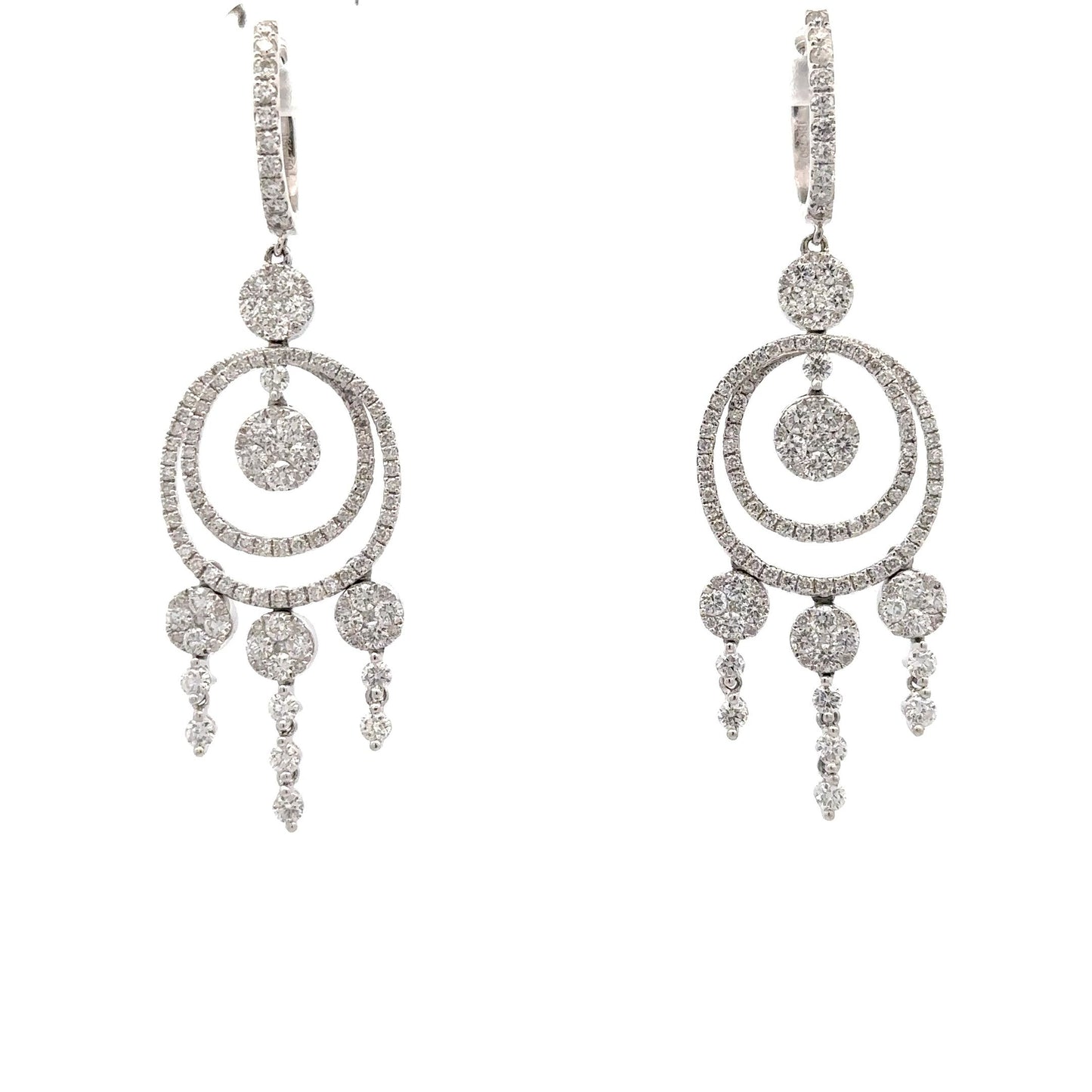 Exotic chandelier full of diamonds earrings