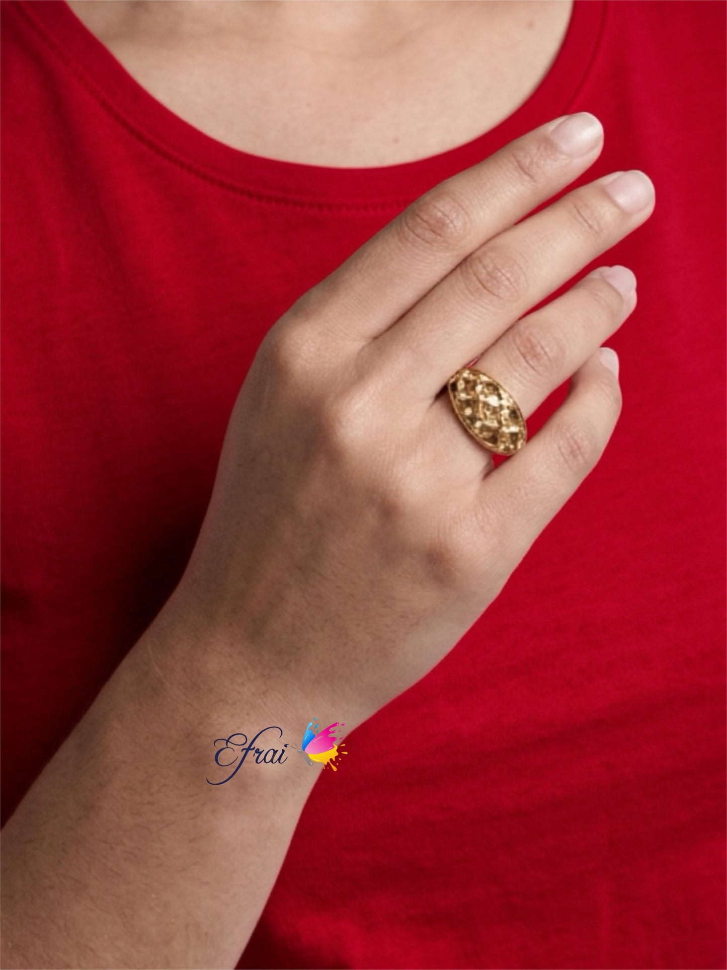 Basket of diamonds flowers ring