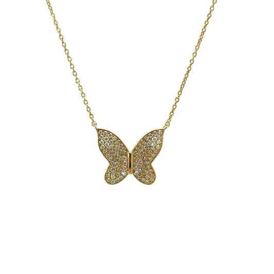 Butterfly full of diamonds necklace