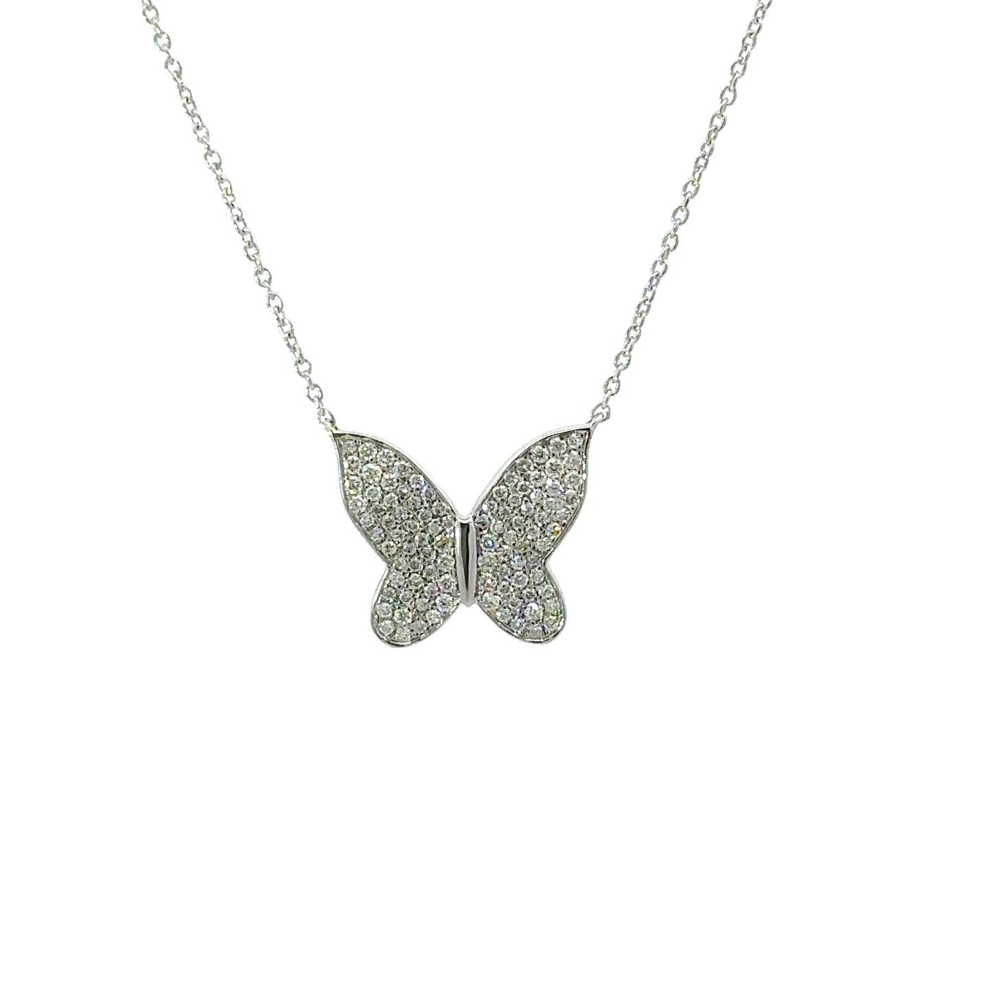 Butterfly full of diamonds necklace