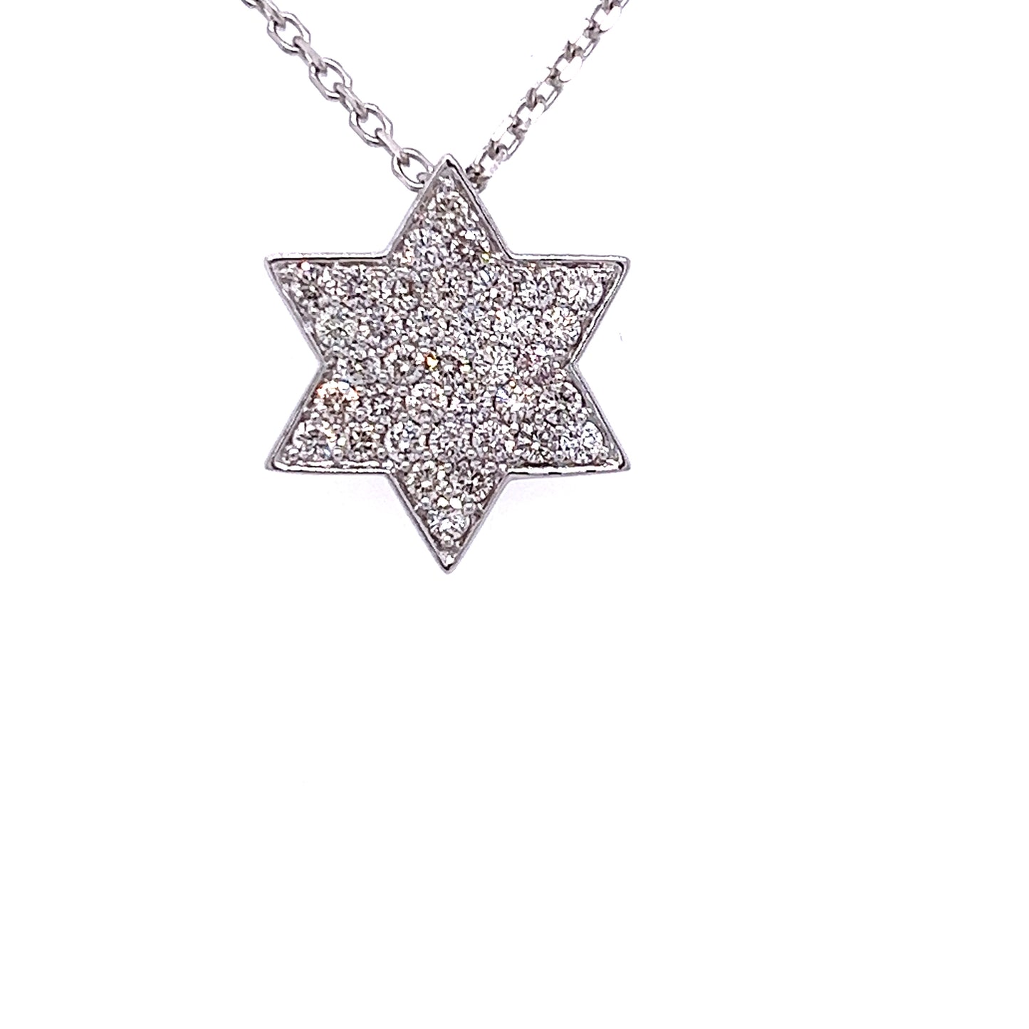 Star of David diamonds necklace