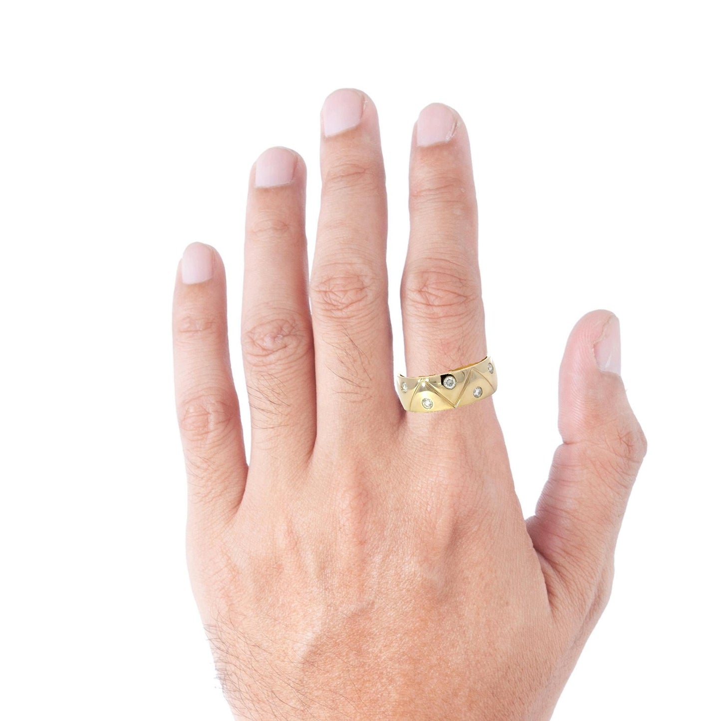 Gorgeous natural diamonds mens ring