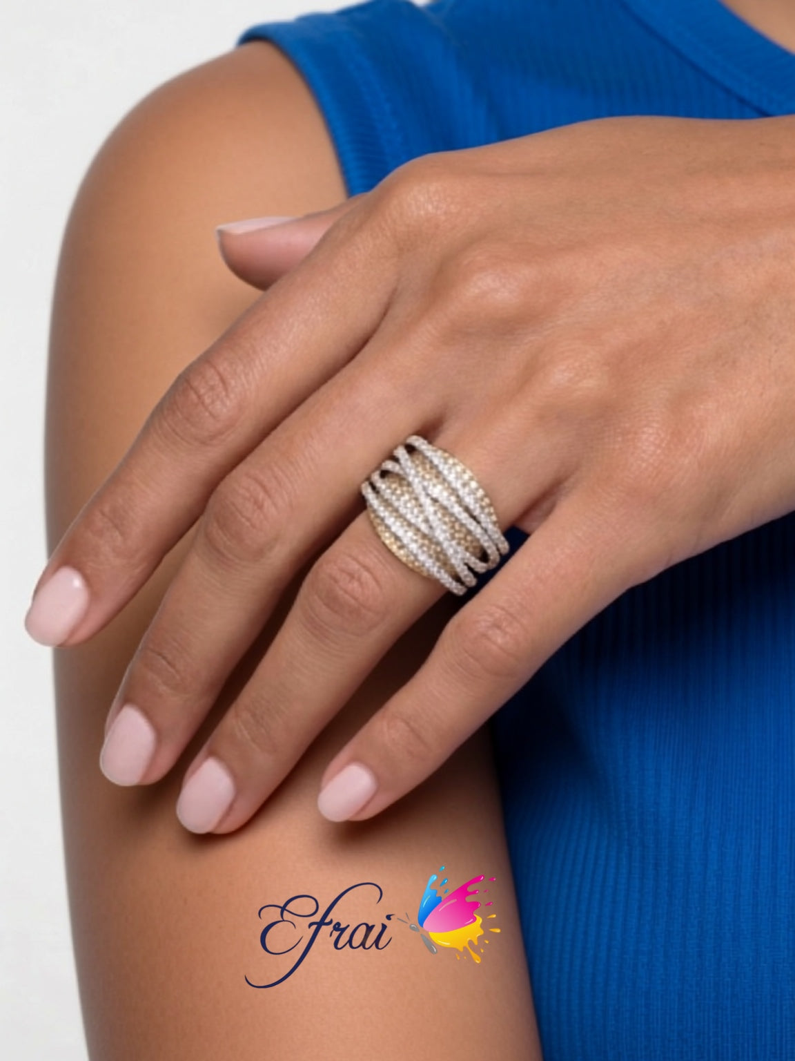 Spectacular unique one of a kind design natural diamonds band