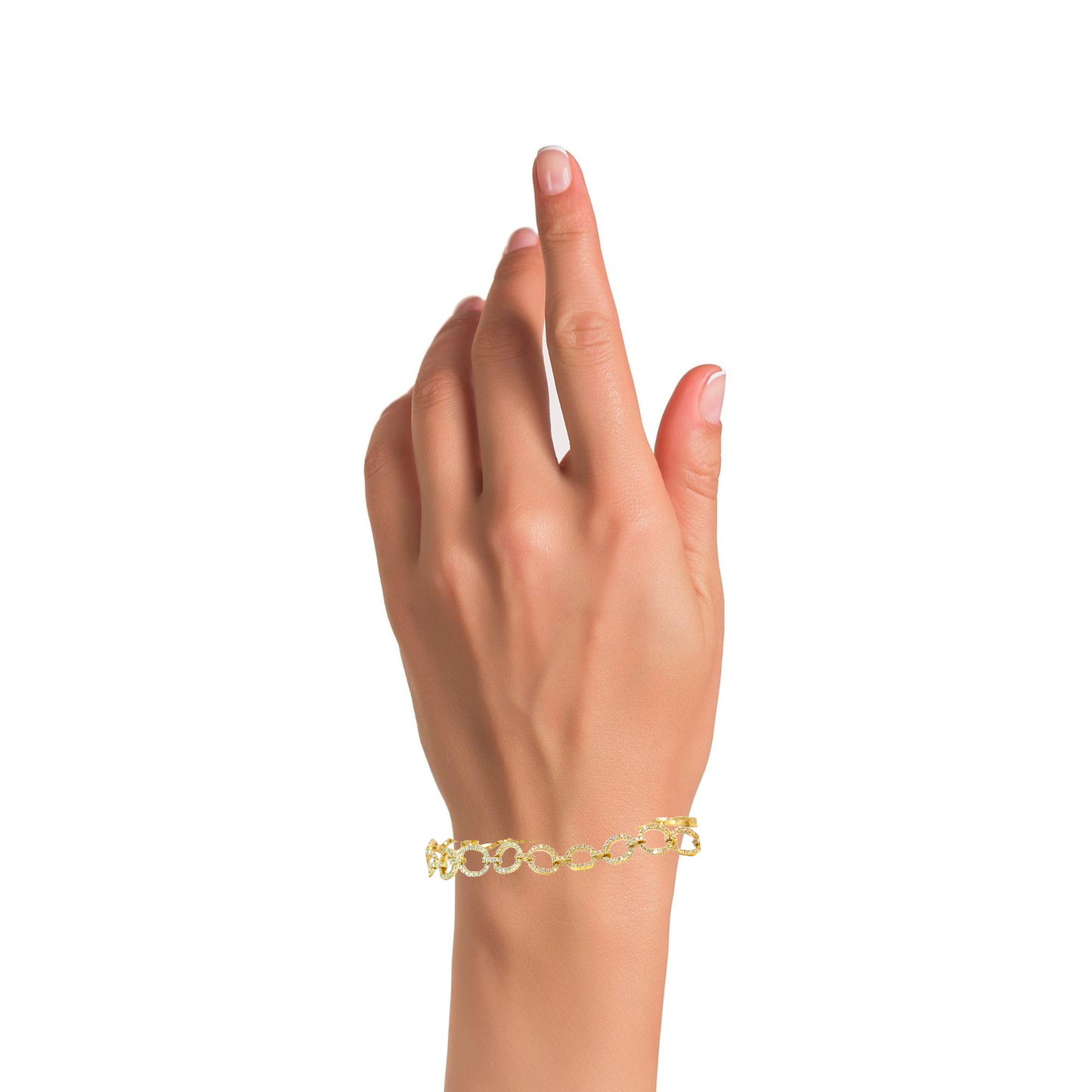 Elegant 18K Gold and natural diamonds Bracelet