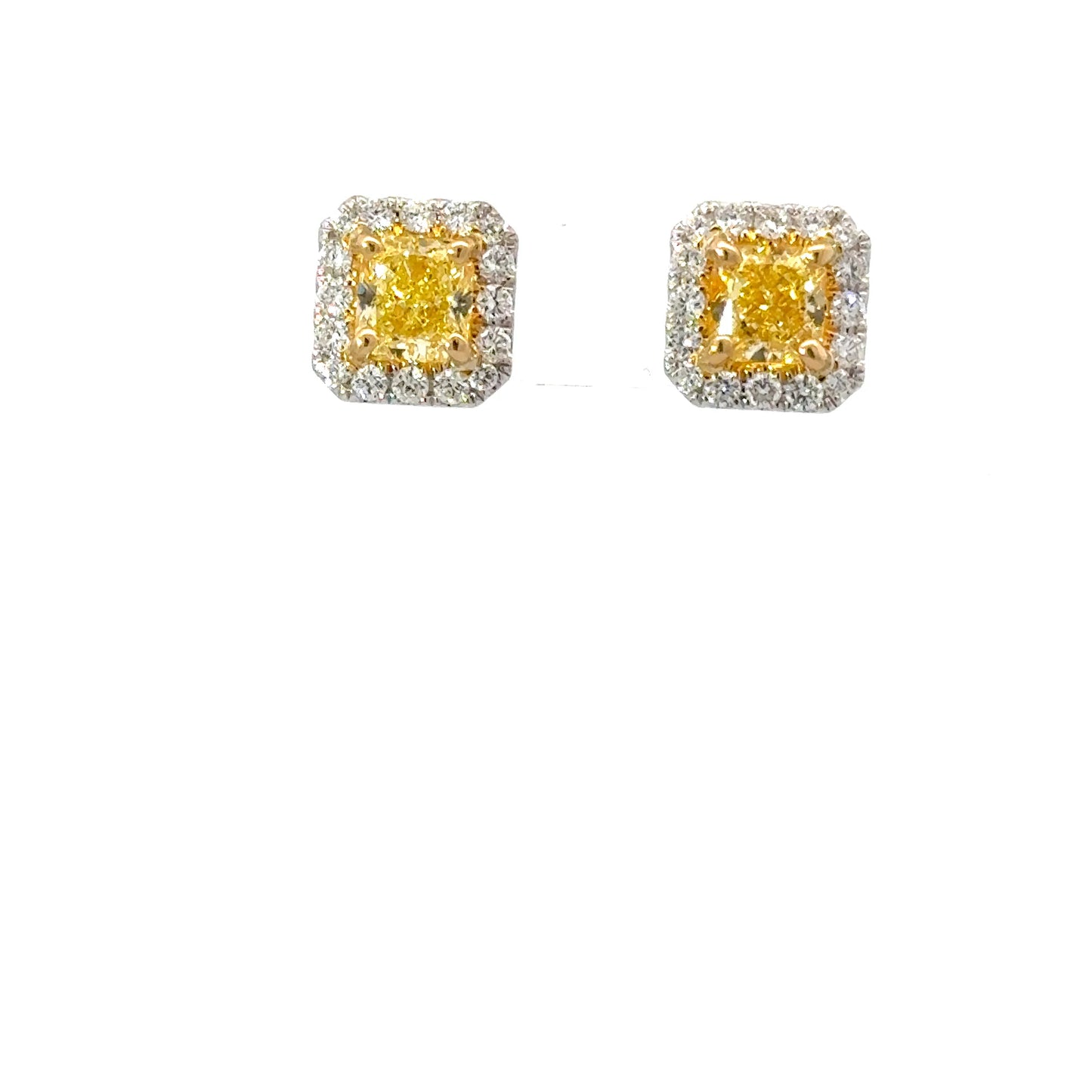 GIA Natural Fancy Yellow Diamond Earrings