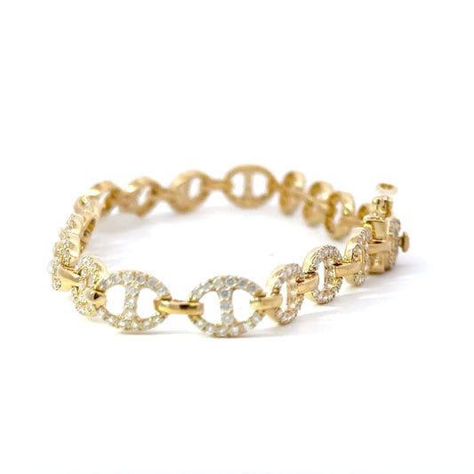 Elegant 18K Gold and natural diamonds Bracelet