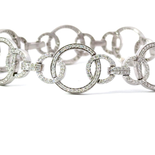 Elegant Natural Diamonds Circle Bracelet