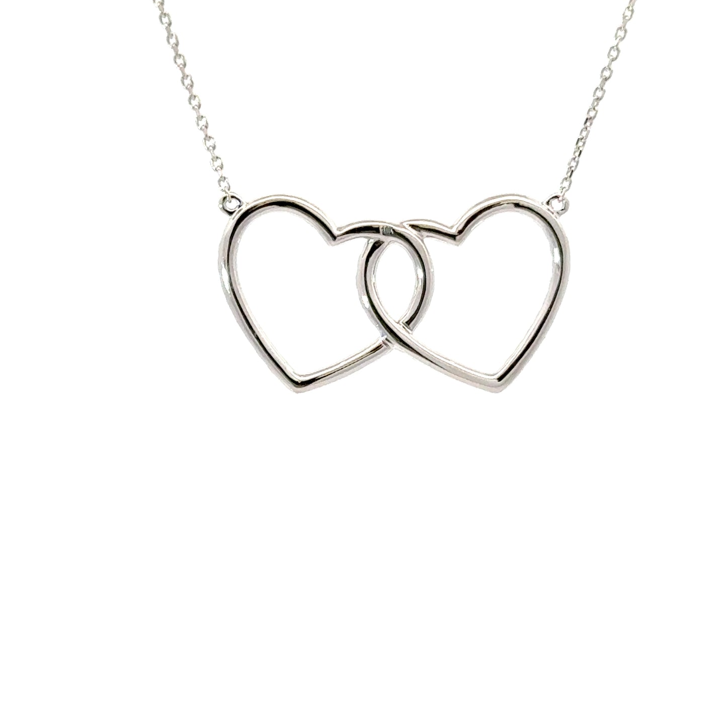 Interlocking Diamonds Heart Necklace