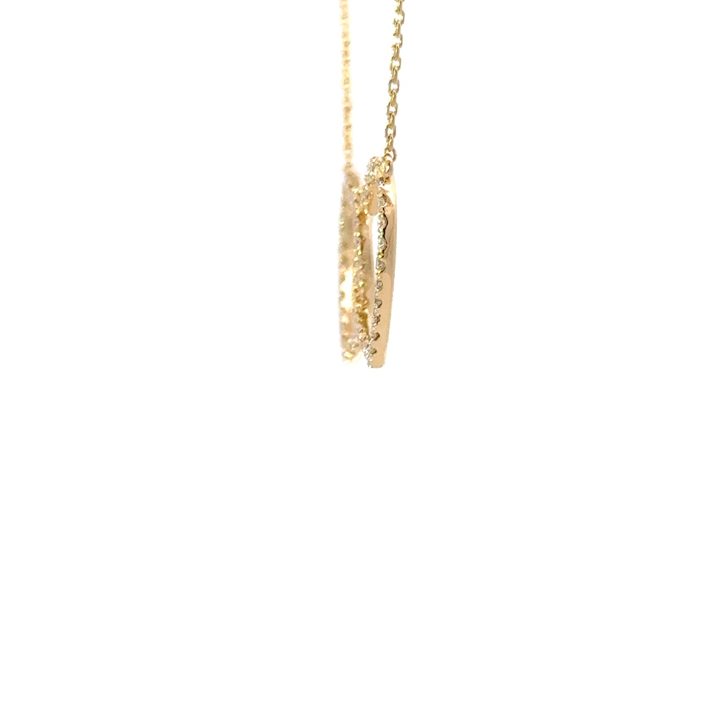 Elegant Interlocking diamonds Heart Pendant