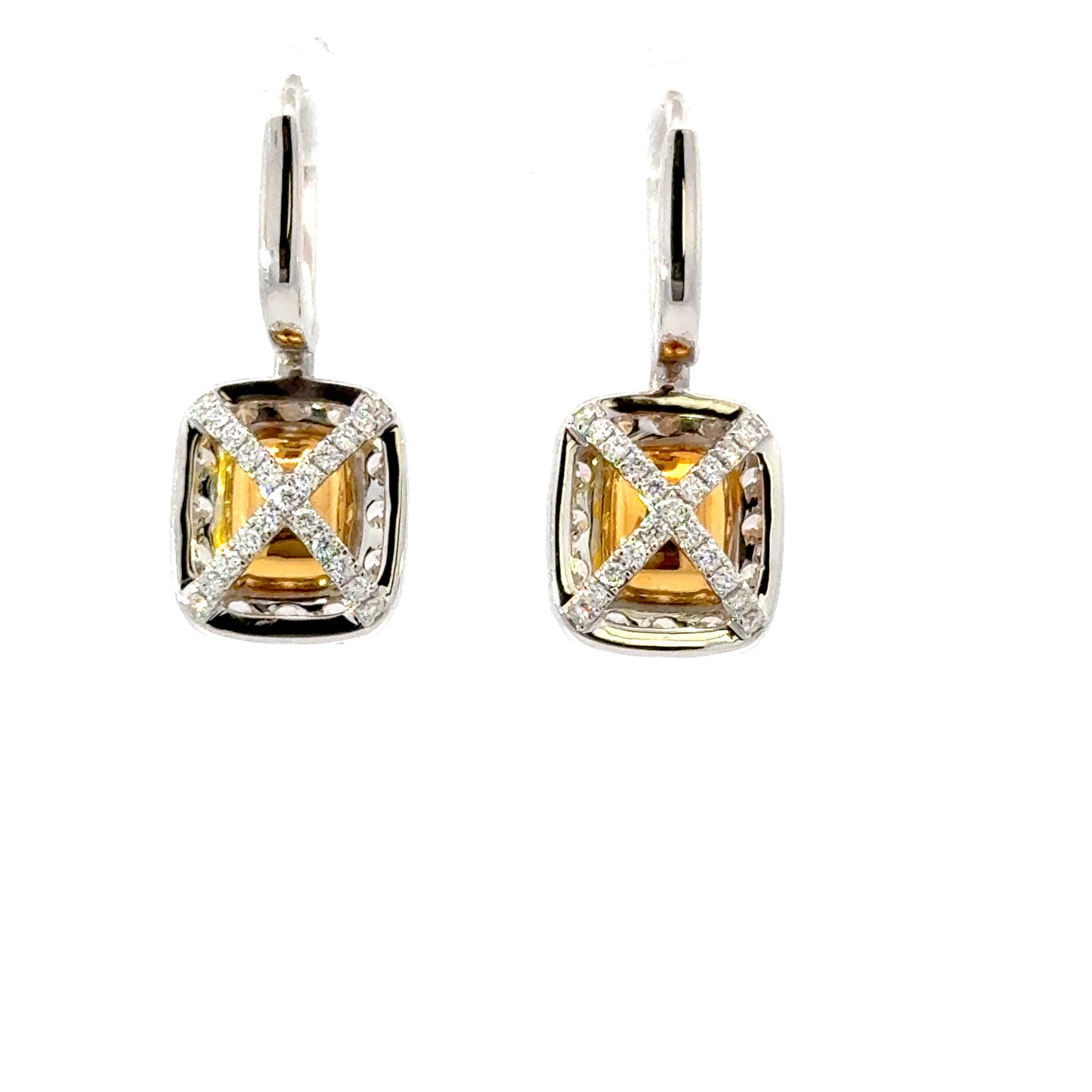 Elegant GIA Fancy Yellow Diamonds Earrings