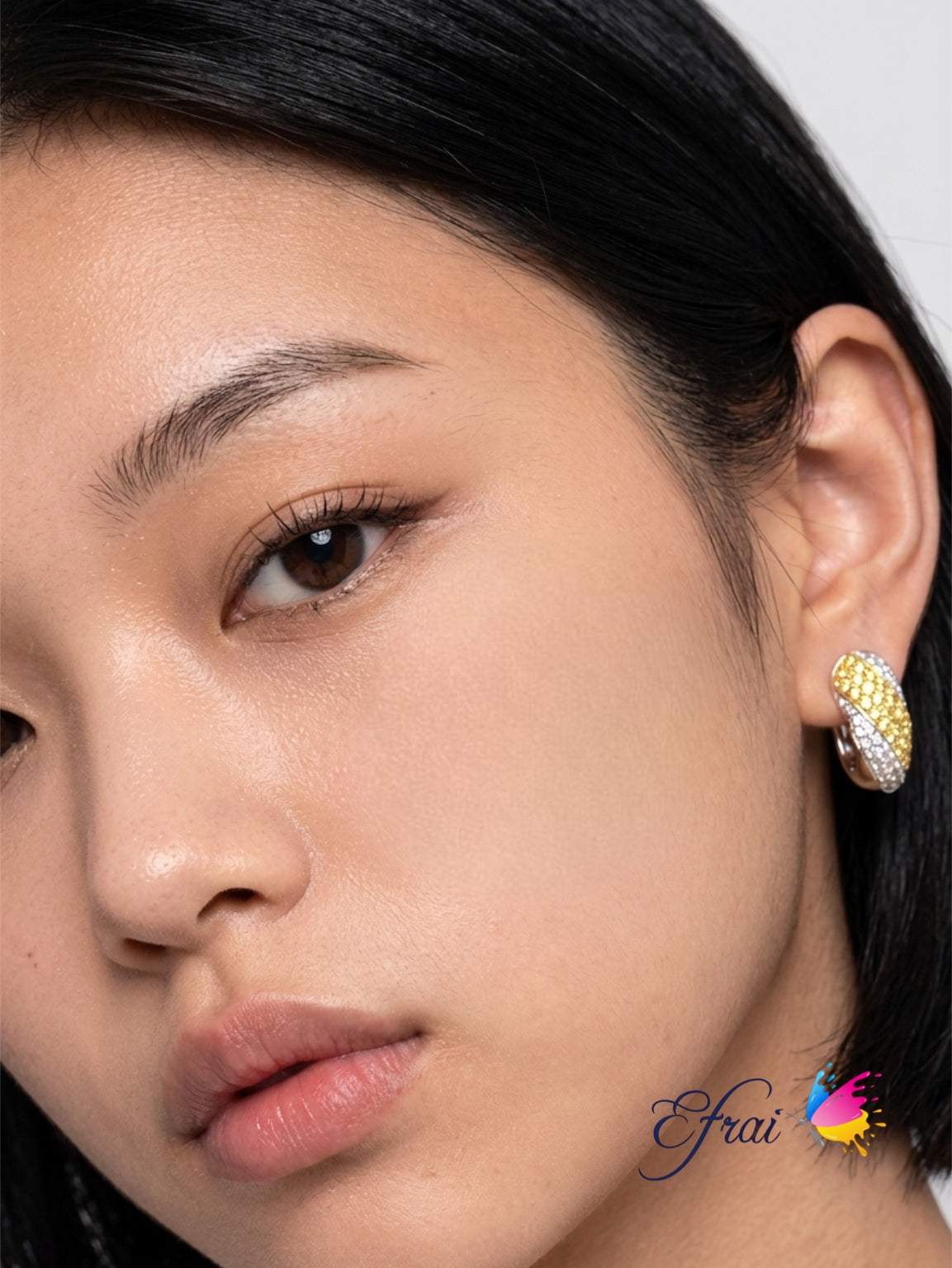Fancy Yellow Diamond Pavé Hoop Earrings — White Gold