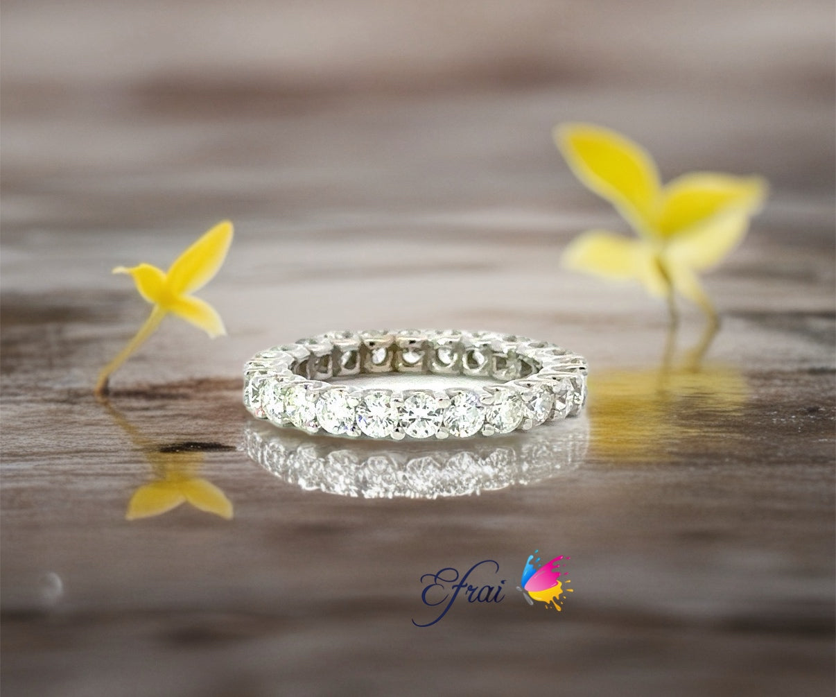 Natural round diamonds band
