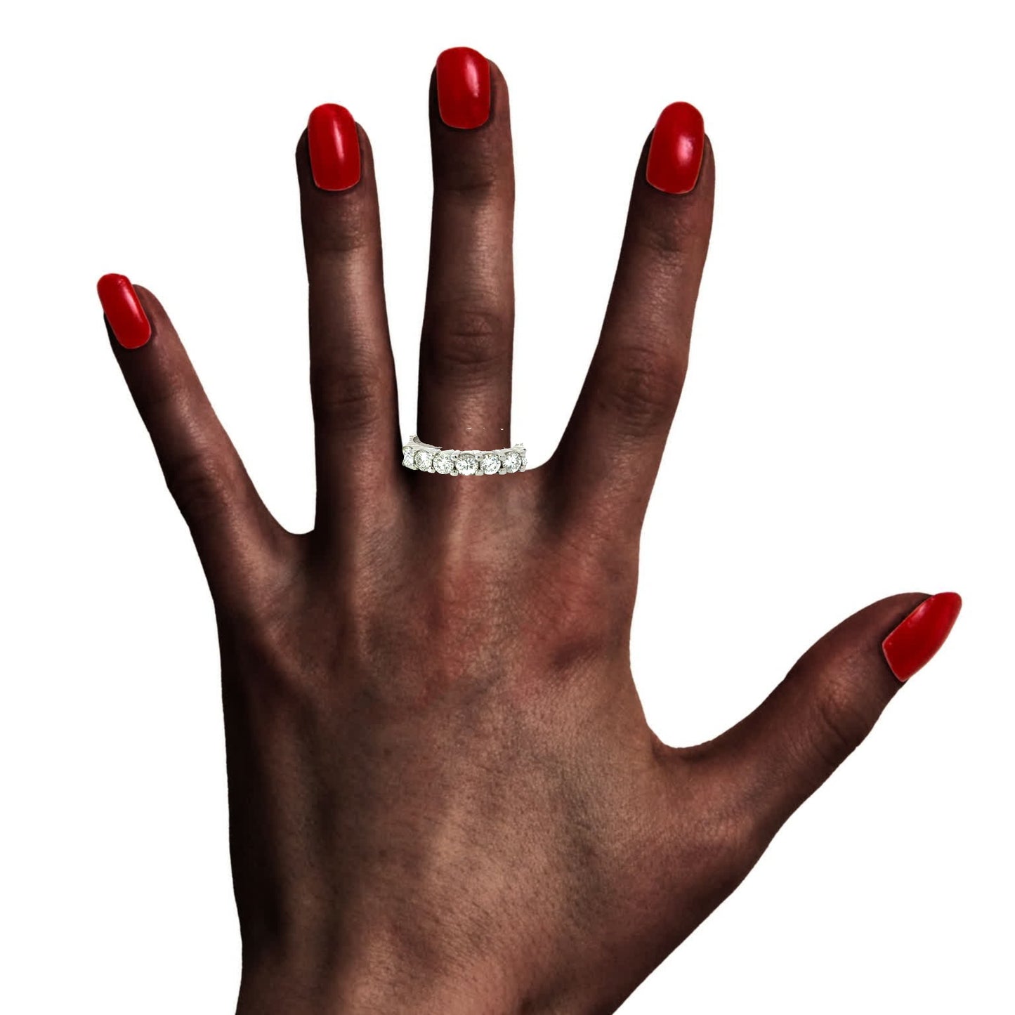 Natural round diamonds eternity band