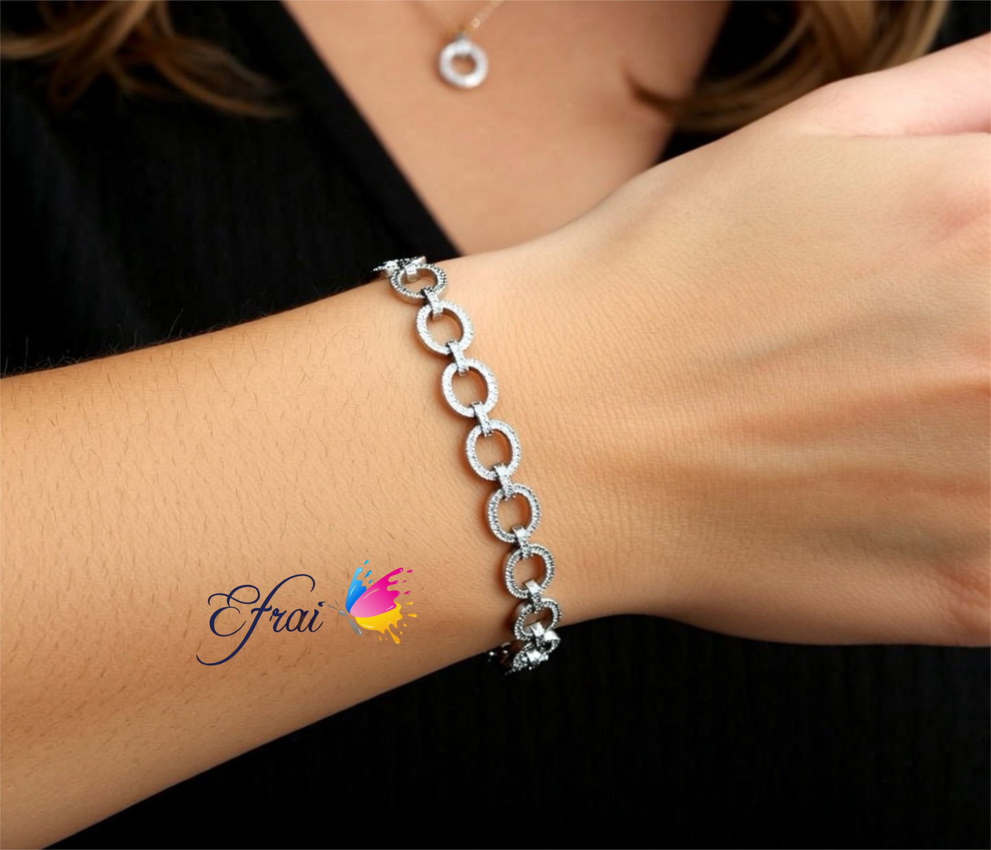 Elegant 18K gold and natural diamonds Bracelet