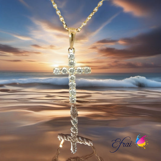 Gorgeous new diamonds cross necklace