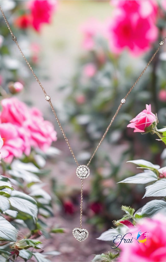 Gorgeous natural diamonds lariat necklace
