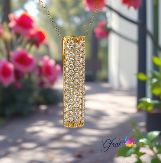 Gorgeous bar full of diamonds necklace