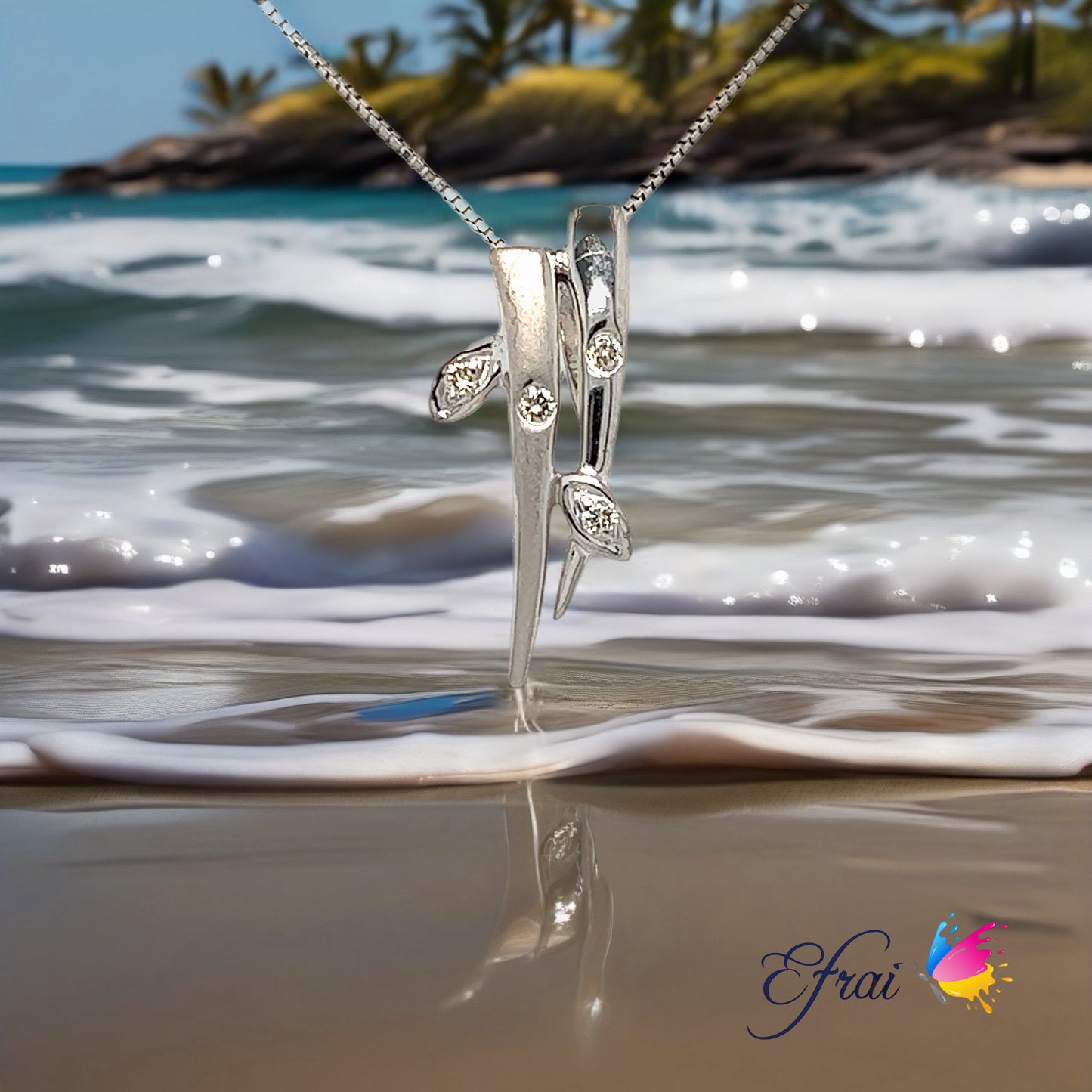 Diamonds on sticks necklace