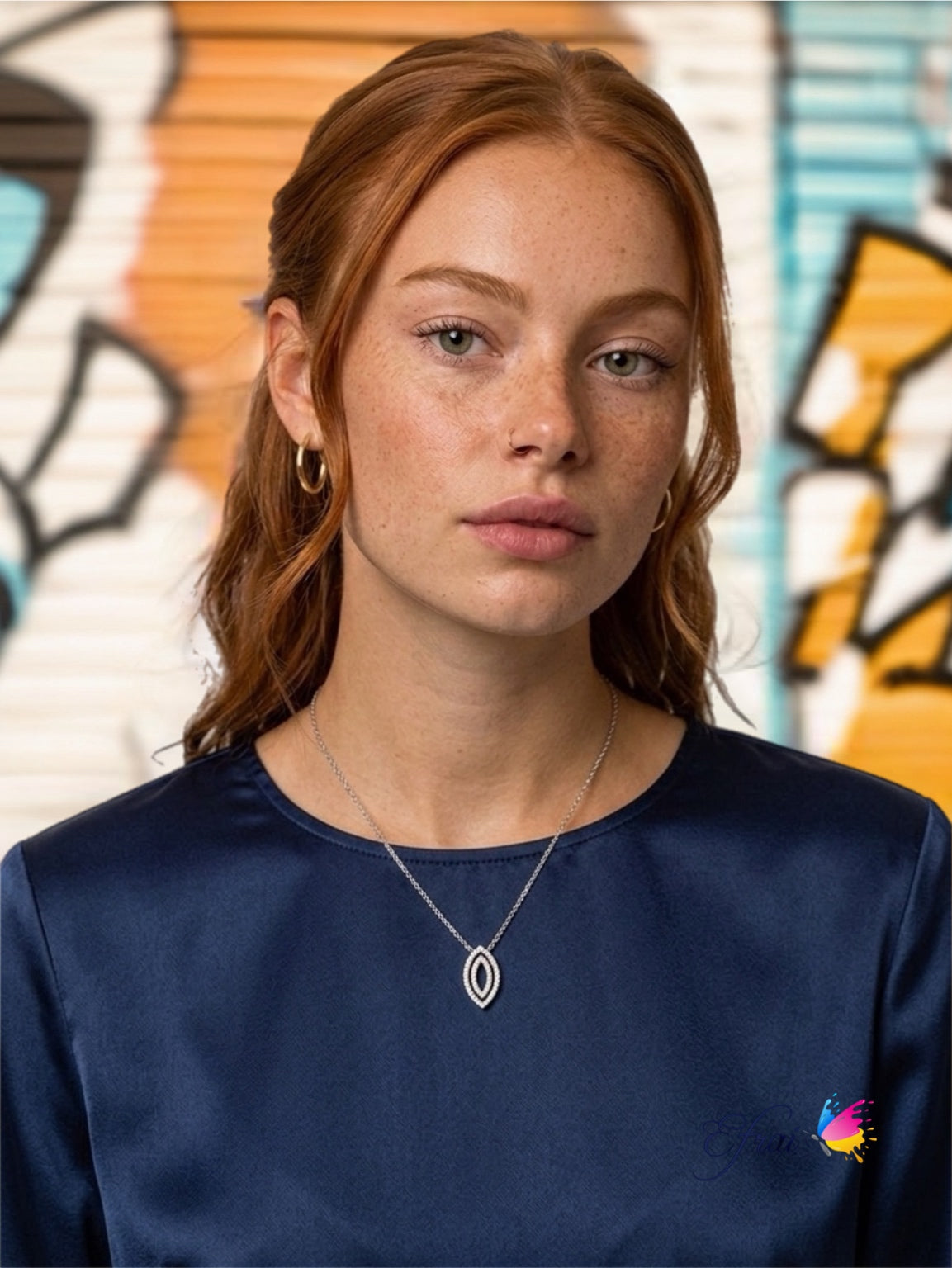 Gorgeous double geometrical design full of diamonds necklace