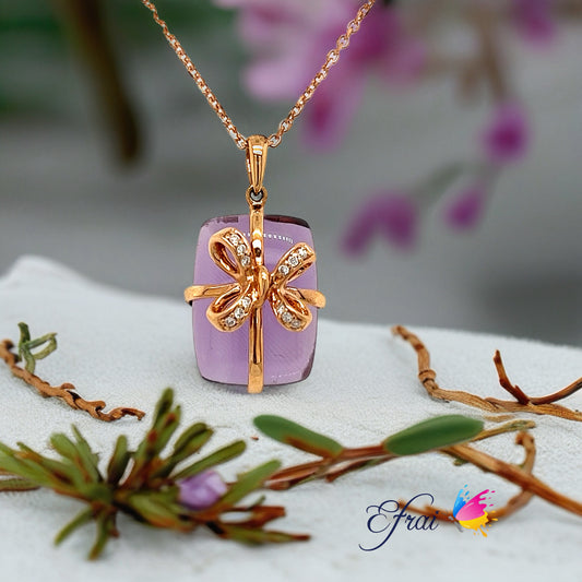 Amethyst gift charms necklace