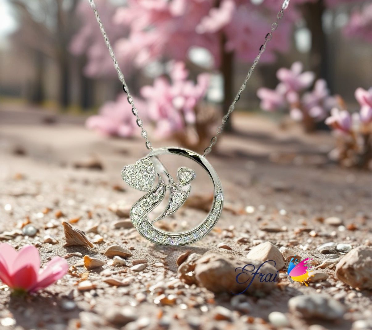 Mothers day diamonds necklace