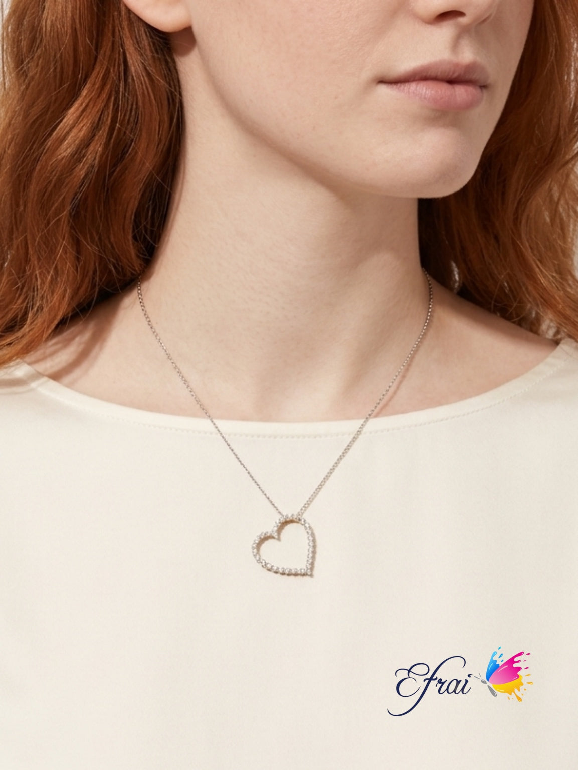 Diamonds heart necklace