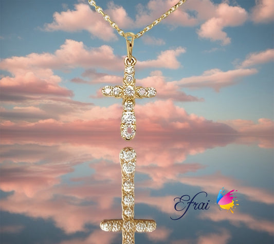 Diamond cross necklace