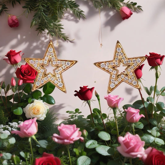 Bright star diamonds earrings