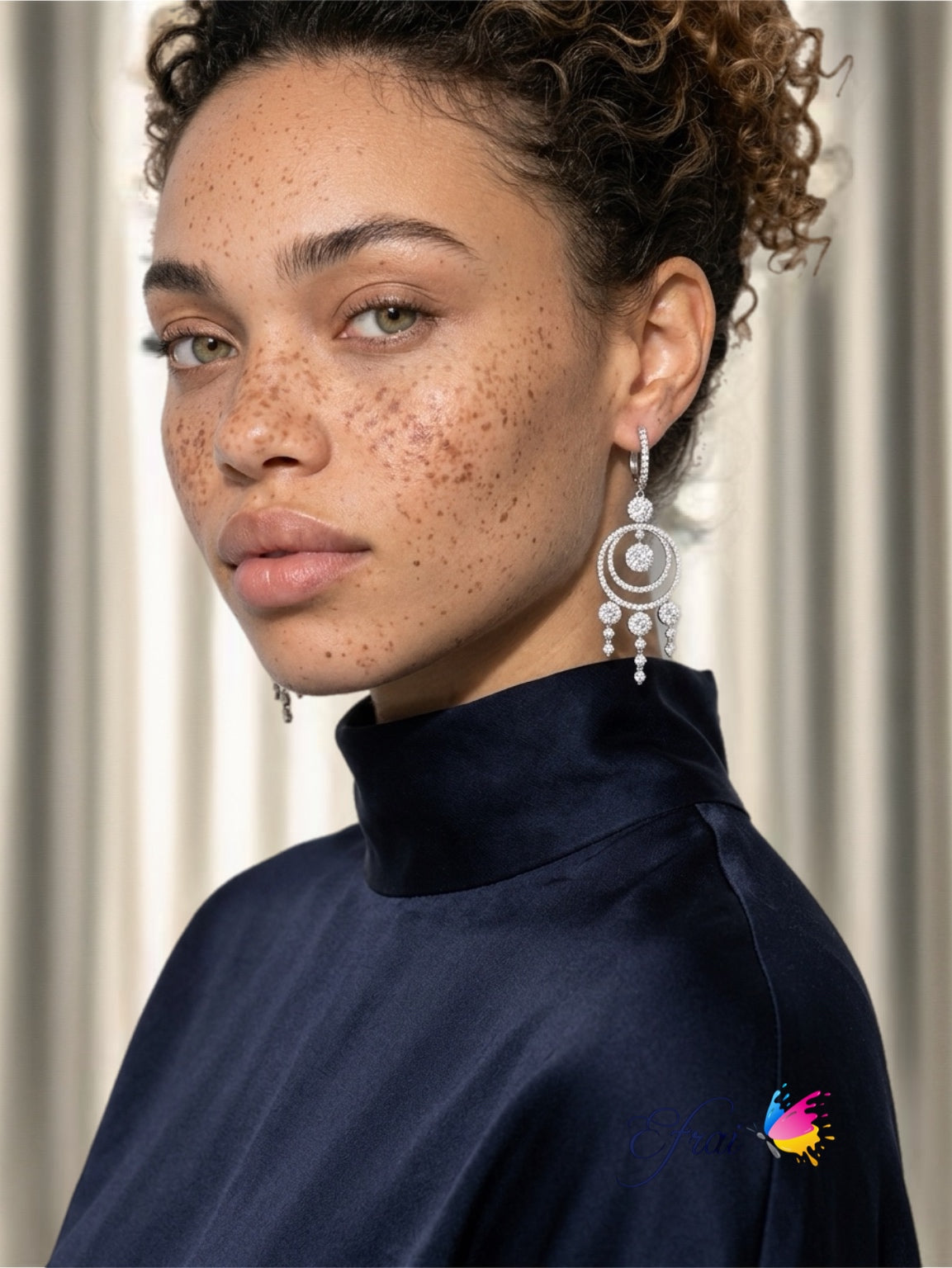 Exotic chandelier full of diamonds earrings
