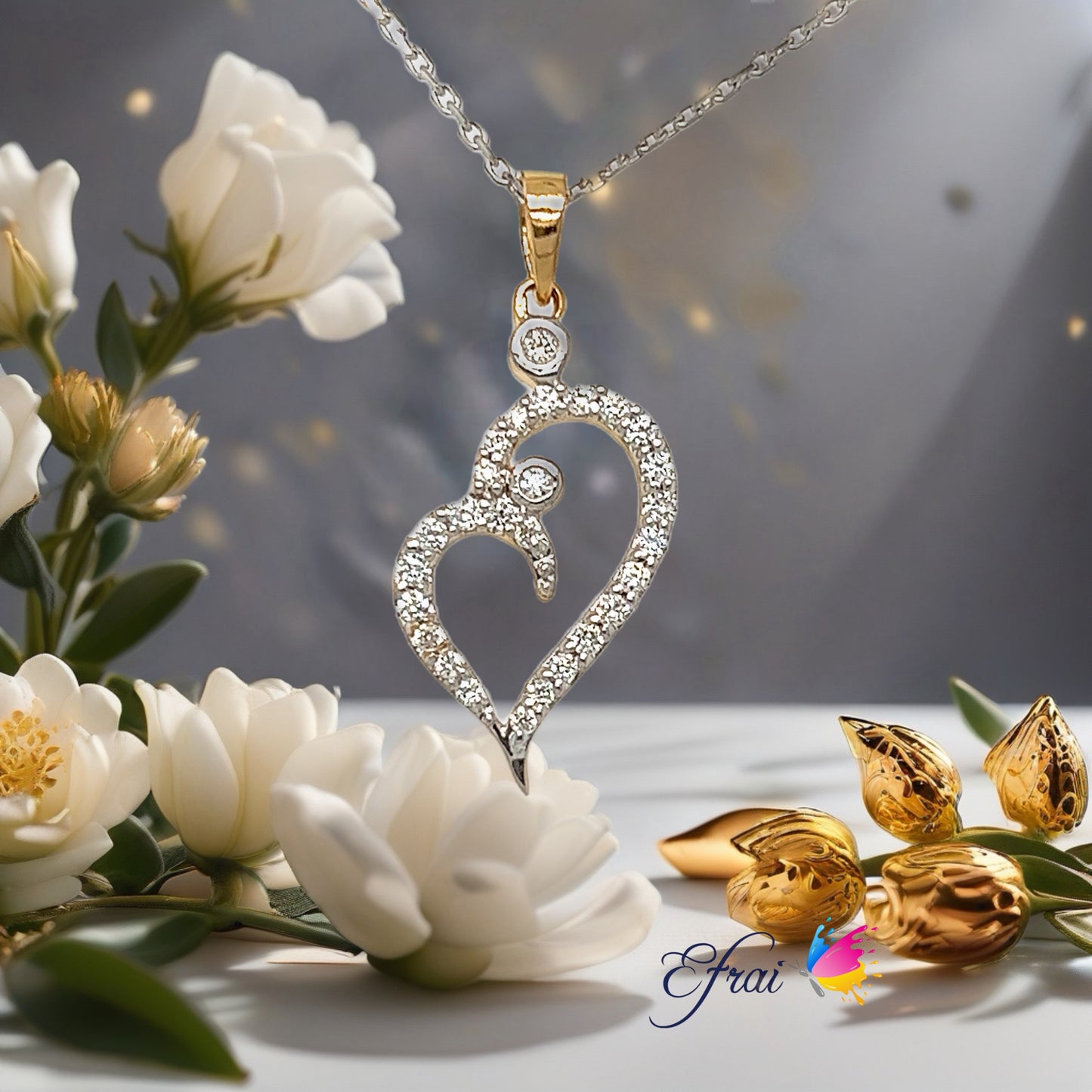 Diamond heart necklace