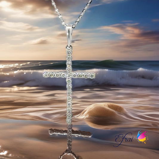 Gorgeous new diamonds cross necklace