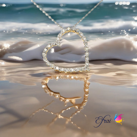 Diamonds heart necklace