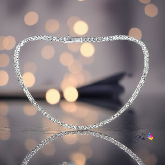 Magnificent all natural round diamonds necklace