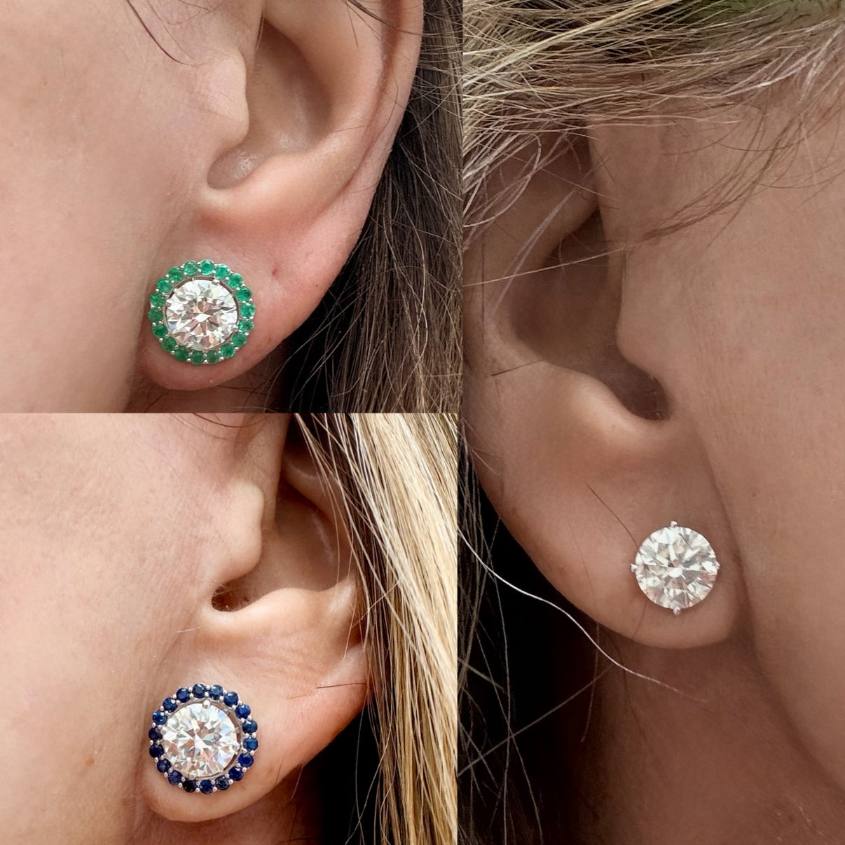 Natural rubies jackets for earrings