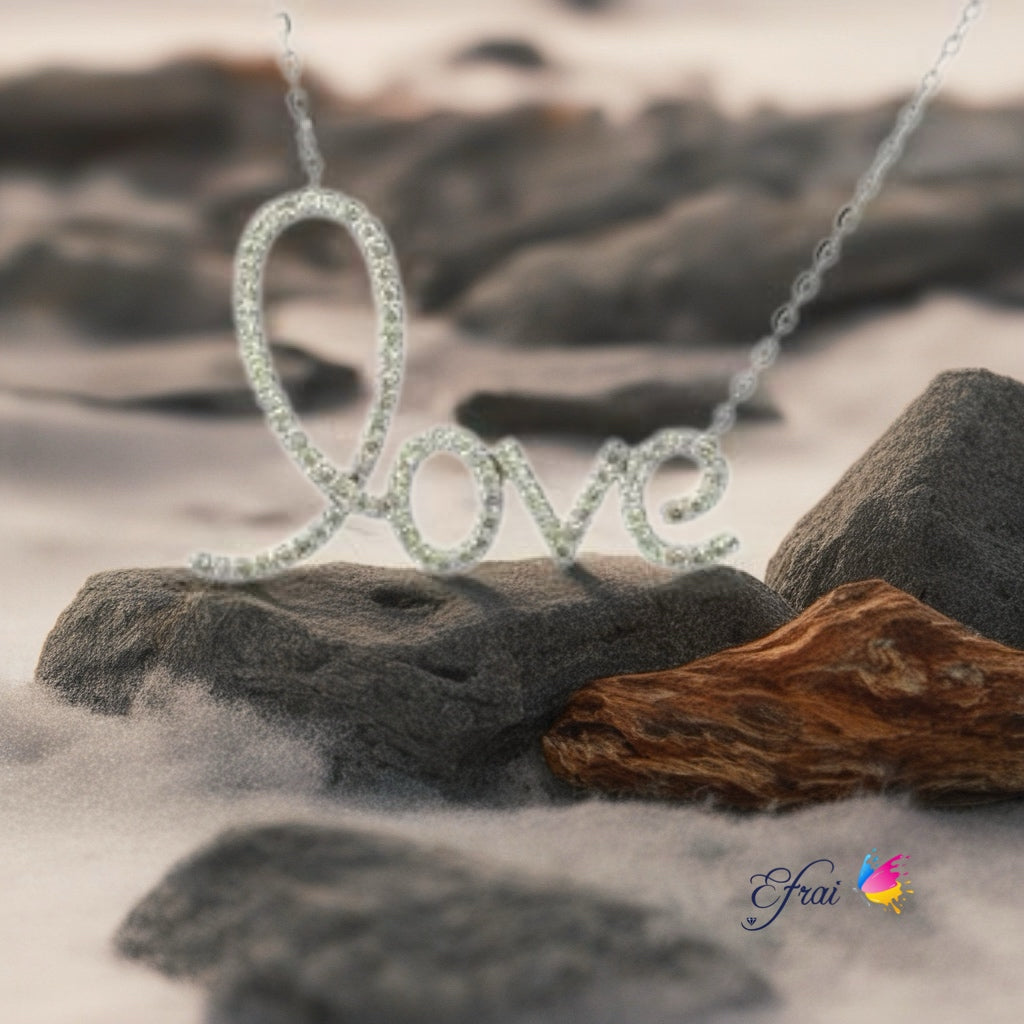 Gorgeous love full of diamonds necklace