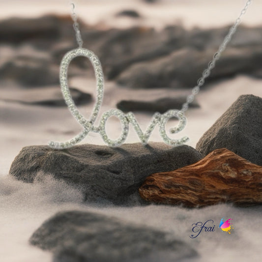 Gorgeous love full of diamonds necklace