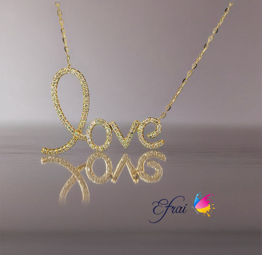 Diamonds love necklace